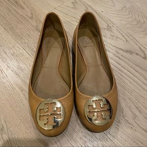 Tory Burch Tan Reva Flats